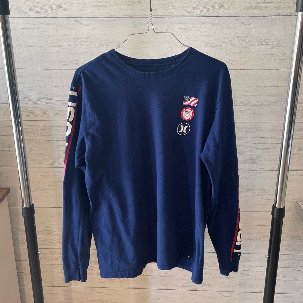 Hurley USA Olympic Navy Blue Long Sleeve (Men's Size Small)